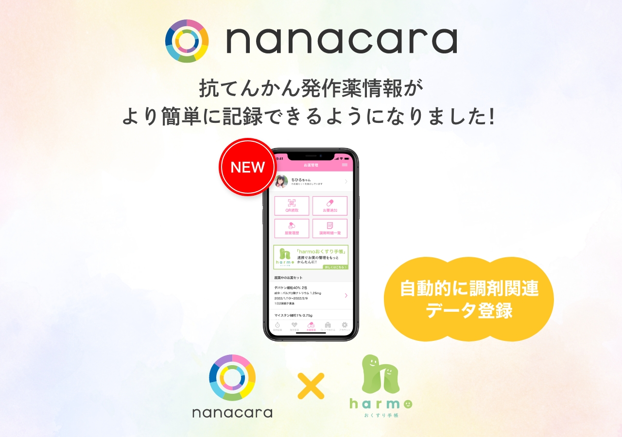 harmoおくすり手帳とnanacaraが調剤関連データのAPI連携を開始しました