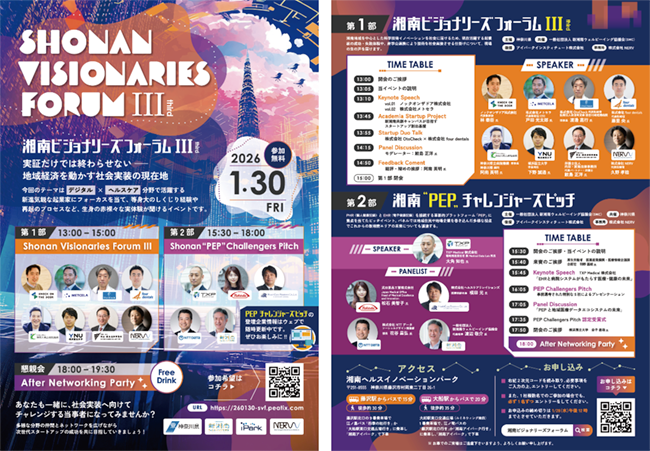 神奈川県主催「湘南ビジョナリーズフォーラムⅢ」ノックオンザドア代表・林 泰臣が基調講演（Keynote Speech）に登壇、ブース出展も実施